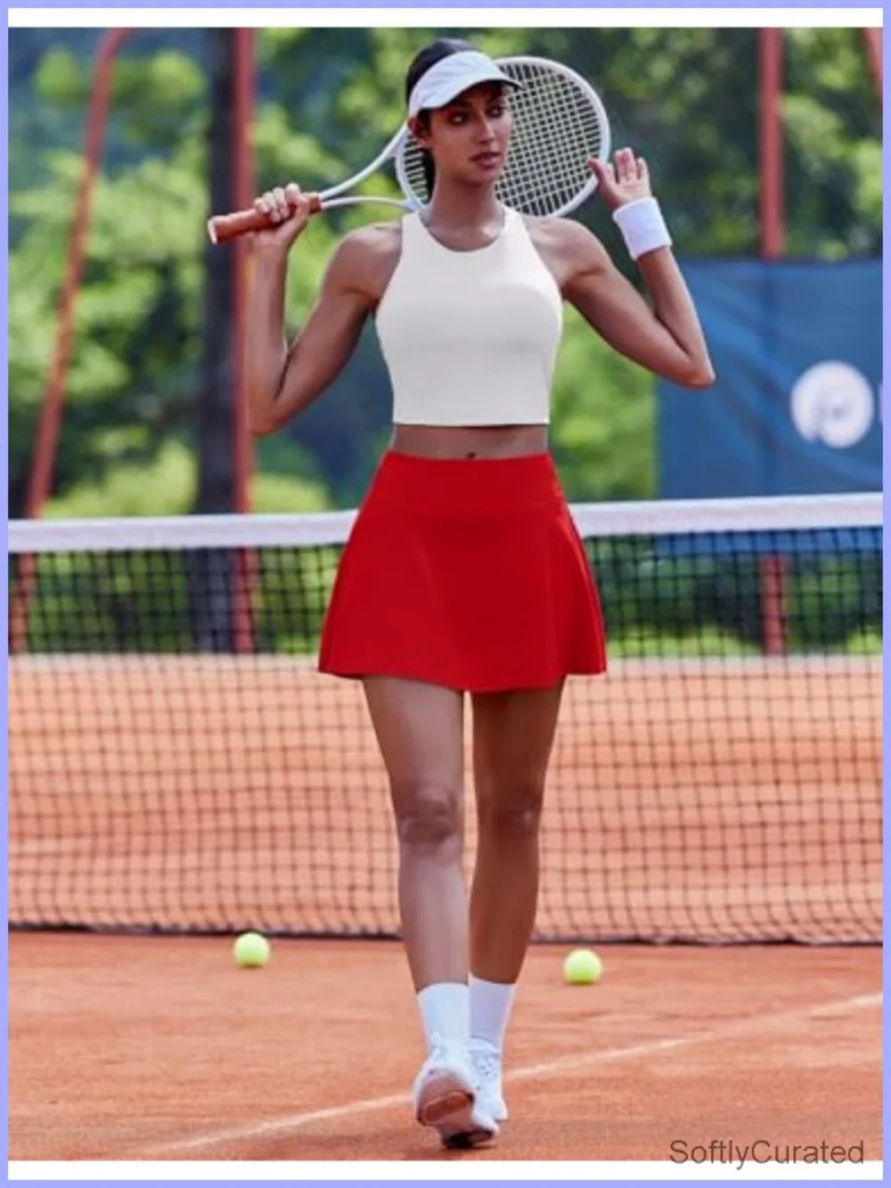 Pleated Tennis Skort with Pockets High Waisted Mesh Liner Quick-Dry Athletic
